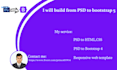 create responsive HTML, CSS, and js