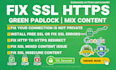 install free SSL or fix SSL https green padlock, mix content issue in wordpress