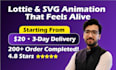 create lottie and svg animation for websites or mobile apps