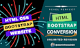 design website, uiux design with html CSS bootstrap