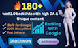 create 180 high quality web 2 0 backlinks