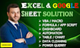 do excel vba, macros, formulas, excel dashboards and automation in  spreadsheets