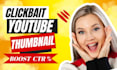 design eye catchy youtube thumbnail