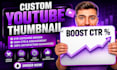 design eye catchy youtube thumbnail