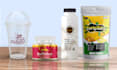 design label, pouch, box, and food packaging with 3d mockup