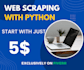 scrape website and custom web scraping with python