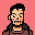 nft pixel art style portrait logo