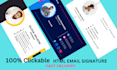 create clickable html email signature with different design