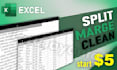 do excel data split, data entry, clean, merge, organize leads big excel sheet