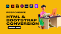 convert PSD to HTML, figma to HTML,  responsive landing page website