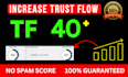 increase tf trust flow 40 plus majestic tf cf with contextual backlinks
