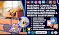 generate masonry contractor leads landing page mason roofing homebuilder website