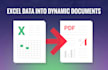 create dynamic PDF documents with data from excel or sql