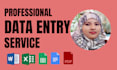 do professional data entry and web research job