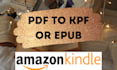 convert your book into kindle packages format or epub