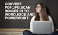 convert PDF, jpeg, and scan images to excel or word by ocr and data entry