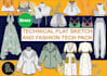 design technical flat sketches and fashion cad designs