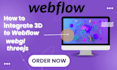 build 3d webflow website animation, three js, 3d animated webflow website