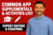 edit your common app activities list and supplemental essays