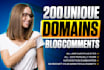 200 unique domains blog comments backlinks