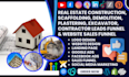 real estate construction leads scaffolding demolition plastering hvac website