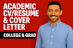 create your academic CV or college resume for applications