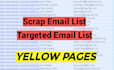 do yellow pages scraping to get b2b email list address