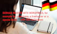 make a perfect german website for you with wordpress