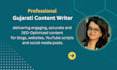 be your professional SEO content and blog post writer in hindi, gujarati