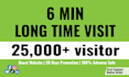 do 6min long time duration organic website traffic promotion