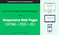 convert designs to HTML, figma to HTML with CSS responsiveness