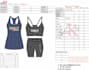 create a technical flat sketch and tech pack for sportswear and activewear