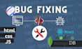 modify and edit HTML CSS javascript react or fix website bugs
