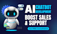 build ai chatbots for websites, social media and sales automation