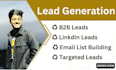 do b2b lead generation, find email address and contacts info by linkdin research