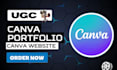 design canva website ugc portfolio, canva landing page redesign canva portfolio