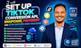 set up tiktok conversion API, snapchat, pinterest  and GTM server side tracking
