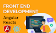 front end development in html, css, react and angular