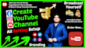 setup youtube channel, create, logo, banner, intro outro