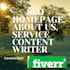 write homepage and about us content