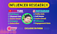 collect best influencer for youtube instagram tiktok podcast valid email list