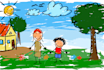 make a stickman  stick figure with kid drawing style