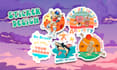 design sticker, badge, label and unique logo