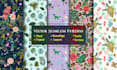 make vector floral, tropical seamless patterns for textile print