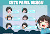 create custom panels for vtuber or twitch streamer button design