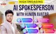 create ai spokesperson video with a human avatar