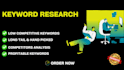 perform the best of keyword research and competitor analysis with 1 kgr research