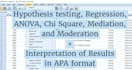 do statistical data analysis, regression, chi square, anova by using spss