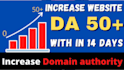 increase domain authority da 30 da 40 da 50 da 60