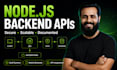 be your node js developer for mobile or web app backend apis